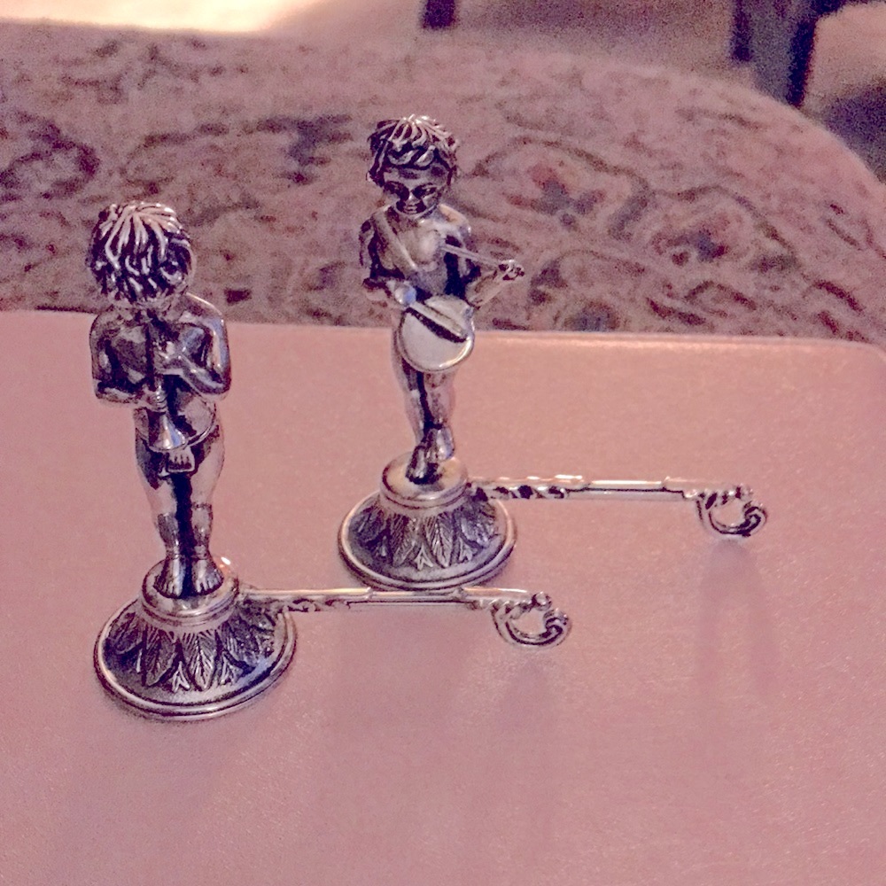 Knife Rest Silverplated , set of two vintage